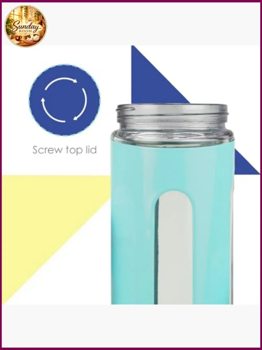 Retro Kitchen Canister Set 4-Piece Glass & Metal Twist-Top Storage